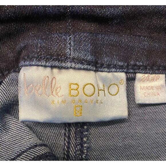 Belle Boho by Kim Gravel Petite Crosshatch Relaxed Jean 24 Petite - Picture 4 of 7